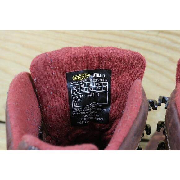 Keen Utility Boots Women 6M Brown Seattle Waterproof Steel Toe Work Gorpcore - Picture 6 of 9